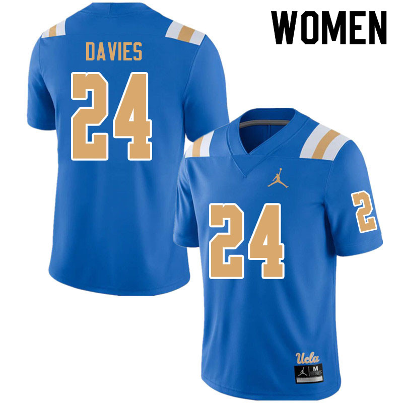 Jordan Brand Women #24 Jaylin Davies UCLA Bruins College Football Jerseys Sale-Blue